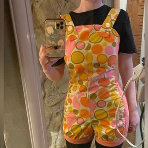 Vintage 60’s Fabric Re-worked Romper size XS